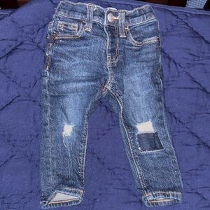 Old Navy Dark Blue Kids Distressed Denim Jeans